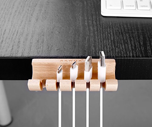 Akwox Wooden Cable Organizer and Cord Management System