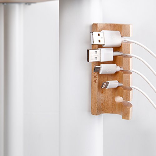 Akwox Wooden Cable Organizer and Cord Management System