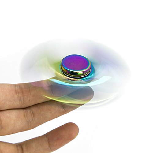 Rainbow Anti-Anxiety Fidget Spinner [Metal Fidget Spinner] Figit Hand Toy for Relieving Boredom ADHD, Anxiety Kit