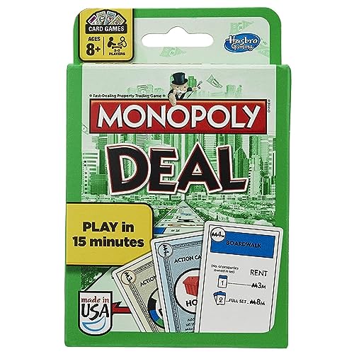 MONOPOLY Deal Card Game, Quick-Playing Card Game for 2-5 Players, Easter Basket Gifts, Game for Families and Kids Ages 8 and Up (Amazon Exclusive)