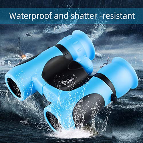 Kids Binoculars 8x21 High-Resolution Real Optics Compact Binoculars Kids Toy for Boys and Girls,Small Telescope for Kids Bird Watching, Travel, Safari, Adventure, Outdoor Fun (Blue)