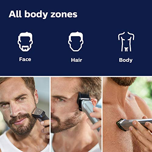 Philips Norelco Multi Groomer 29 Piece Mens Grooming Kit, Trimmer for Beard, Head, Body, and Face - NO Blade Oil Needed, MG7791/40