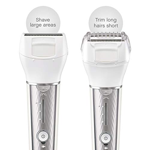 Panasonic Cordless Shaver & Epilator for Women With 7 Attachments, Gentle Wet/Dry Hair Removal, Foot Scrubber & Body Cleansing Brush, ES-EL9A-S