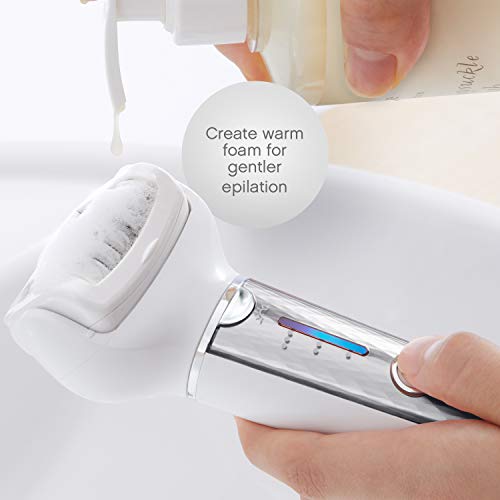 Panasonic Cordless Shaver & Epilator for Women With 7 Attachments, Gentle Wet/Dry Hair Removal, Foot Scrubber & Body Cleansing Brush, ES-EL9A-S