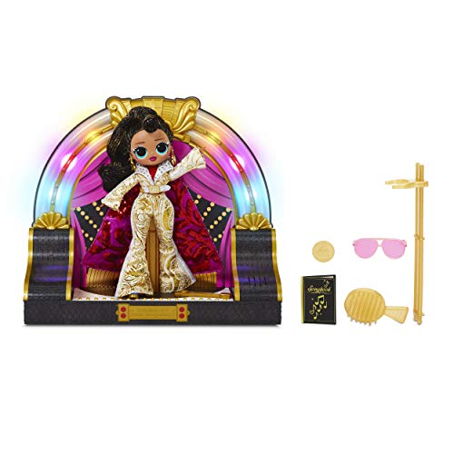LOL Surprise! OMG Remix 2020 Collector Edition Jukebox B.B. with Token-Triggered Music, Colorful Lights, White and Gold Classic Rock Outfit, Flashy Accessories | Kid Girls 4-15 Years Old