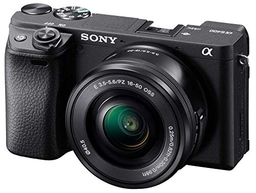 Sony Alpha a6400 Mirrorless Camera: Compact APS-C Interchangeable Lens Digital Camera with Real-Time Eye Auto Focus, 4K Video, Flip Screen & 16-50mm Lens - E Mount Compatible Cameras - ILCE-6400L/B, Black