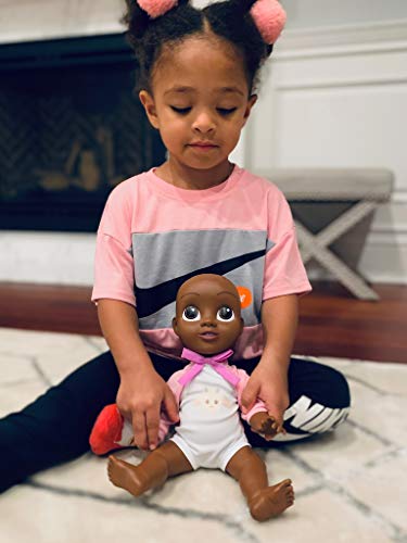 Qai Qai Doll by Serena Williams, Doll for Baby Girls with Coloring House Box 14.5in, Includes Removable Outfit with Tutu and Onesie, Stands Alone, Baby Doll for Ages 3+, by Just Play