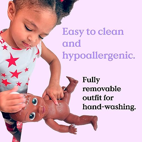 Qai Qai Doll by Serena Williams, Doll for Baby Girls with Coloring House Box 14.5in, Includes Removable Outfit with Tutu and Onesie, Stands Alone, Baby Doll for Ages 3+, by Just Play