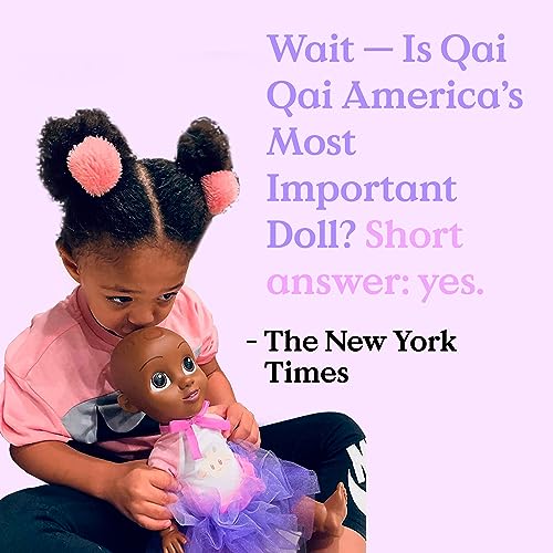 Qai Qai Doll by Serena Williams, Doll for Baby Girls with Coloring House Box 14.5in, Includes Removable Outfit with Tutu and Onesie, Stands Alone, Baby Doll for Ages 3+, by Just Play