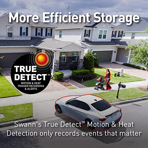 Swann Home DVR Security Camera System with 1TB HDD, 8 Channel 8 Camera, 1080p Full HD Video, Indoor or Outdoor Wired Surveillance CCTV, Color Night Vision, Heat Motion Detection, LED Lights, 845808