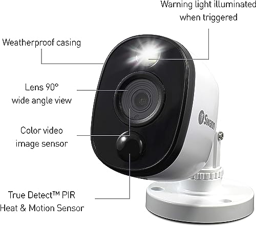 Swann Home DVR Security Camera System with 1TB HDD, 8 Channel 8 Camera, 1080p Full HD Video, Indoor or Outdoor Wired Surveillance CCTV, Color Night Vision, Heat Motion Detection, LED Lights, 845808