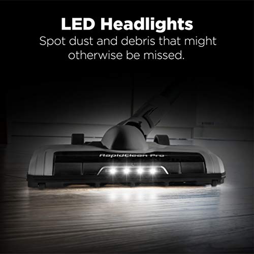 Eureka RapidClean Pro Lightweight Cordless Vacuum Cleaner, High Efficiency Powerful Digital Motor LED Headlights, Convenient Stick and Handheld Vac, Essential, White