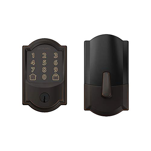 Schlage Encode Smart Wi-Fi Deadbolt with Camelot Trim in Aged Bronze