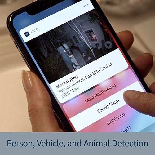 Arlo Pro 3 Spotlight Camera - 3 Camera Security System - Wireless, 2K Video & HDR, Color Night Vision, 2 Way Audio, 160° View, Wire-Free, Works with Alexa, White - VMS4340P