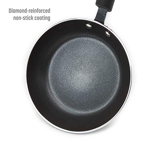 Goodful Cookware Set with Premium Non-Stick Coating, Dishwasher Safe Pots and Pans, Tempered Glass Steam Vented Lids, Stainless Steel Steamer, and Bamboo Cooking Utensils Set, 12-Piece, Charcoal Gray