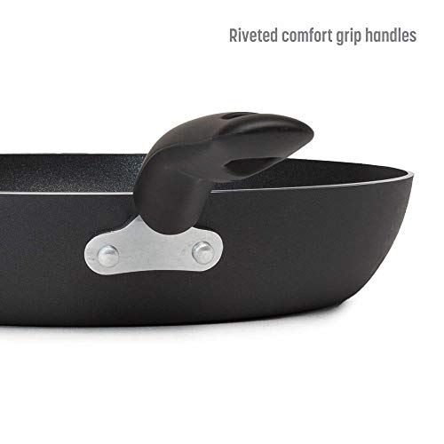 Goodful Cookware Set with Premium Non-Stick Coating, Dishwasher Safe Pots and Pans, Tempered Glass Steam Vented Lids, Stainless Steel Steamer, and Bamboo Cooking Utensils Set, 12-Piece, Charcoal Gray