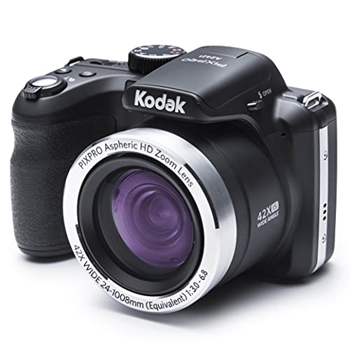 Kodak PIXPRO Astro Zoom AZ421-BK 16MP Digital Camera with 42X Optical Zoom and 3" LCD Screen (Black)
