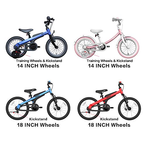 Segway Ninebot 18" Kids Bike Ages 5-10, w/ Aerospace Aluminum Frame, Enclosed Chain, Shock Absorbing Suspension, Disc Brakes and Kickstand - Blue