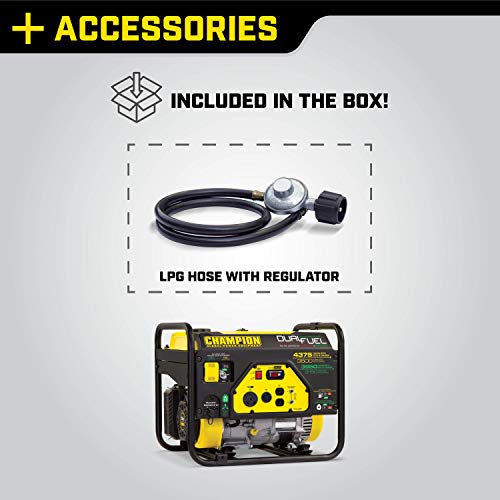 Champion Power Equipment 100307 4375/3500-Watt Dual Fuel RV Ready Portable Generator