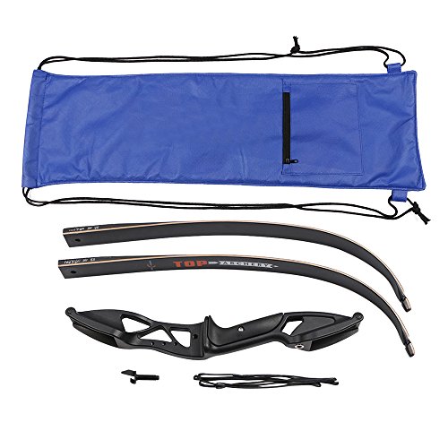 Toparchery Archery 56" Takedown Hunting Recurve Bow Metal Riser Right Hand Black Longbow (18)