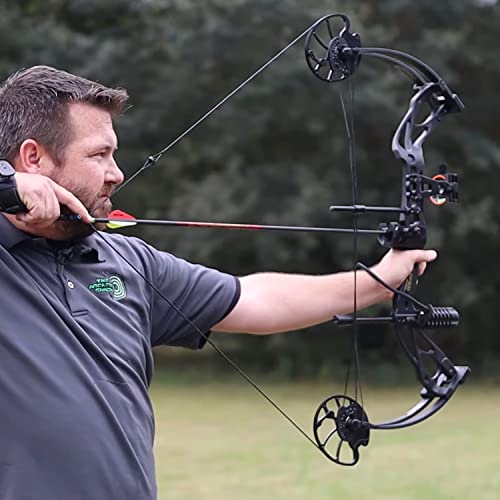 Sanlida Archery Dragon X8 RTH Compound Bow Package for Adults and Teens,18”-31” Draw Length,0-70 Lbs Draw Weight,up to IBO 310 fps,No Bow Press Needed,Limbs Made in USA,Limited Life-time Warranty