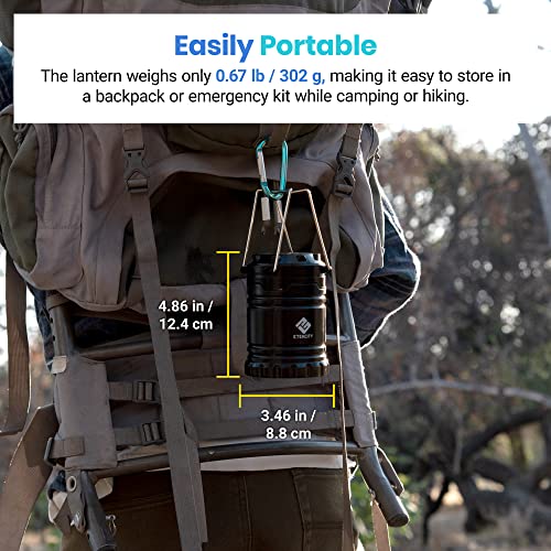 Etekcity Lantern Camping, Flashlight for Power Outages, Portable Camping Essentials Lights, Led Battery Operated Lamp for Emergency, Survival Gear and Supplies for Hurricane, 4 Pack, Black