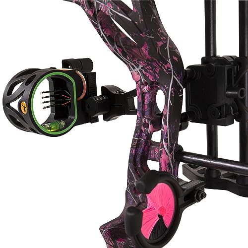 Bear Archery Cruzer G2 Ready to Hunt Compound Bow Package for Adults and Youth, Left Hand, Muddy