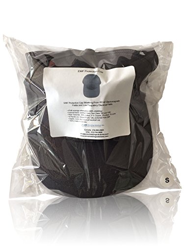 EMRSS EMF Hat - Head Cap Shielding RF EMF 5G from Cell Towers Smart Meters Black