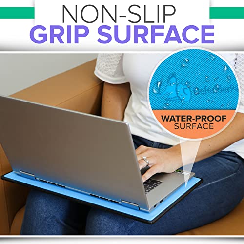 DefenderPad Laptop EMF Radiation Protection & Heat Shield by DefenderShield - EMF Blocker Lap Pad & 5G Protector Computer Lapdesk Compatible with up to 17" Laptop, Chromebook, MacBook (Blue)