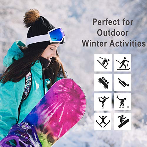 DG Hill (2 Pack Thermal Fleece Lined Double-Layered Neck Warmers, Warm Windproof Winter Ski Neck Gaiter for Men and Women