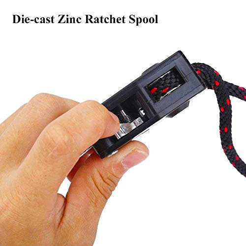 Kayak Tie Down Straps Canoe Bow and Stern Heavy Duty Cargo Ratchet Pulley Rope Hanger (Black Sleeve Elite, 12 Feet,2pack)