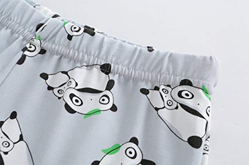 MyFav Big Girls Cute Cartoon Pajama Set Casual Comfy Loungewear Children Sleepwear Panda