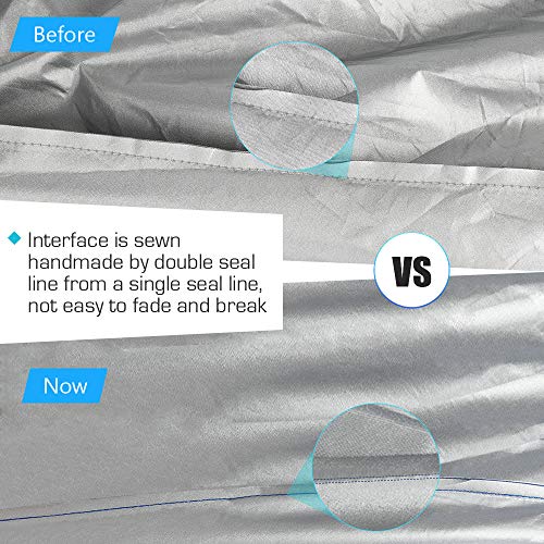 7.8-18ft Waterproof Kayak Canoe Cover-Storage Dust Cover UV Protection Sunblock Shield for Fishing Boat/Kayak/Canoe 7 Sizes [Choose Color] (Dark Blue(Upgraded), Suitable for 9.3-10.5ft Kayak)