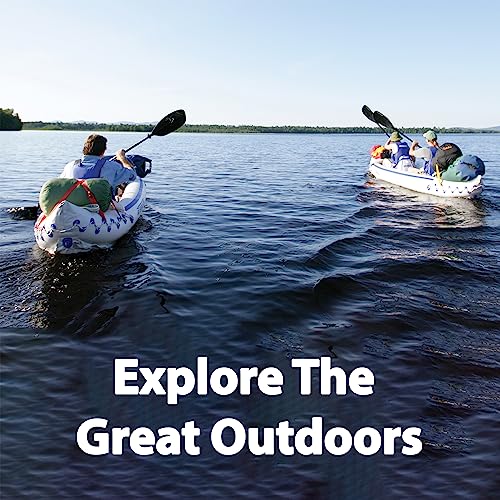 Sea Eagle SE370 3 Person Inflatable Portable Sports Kayak w/Seats, Paddles, Foot Pump and Carrybag