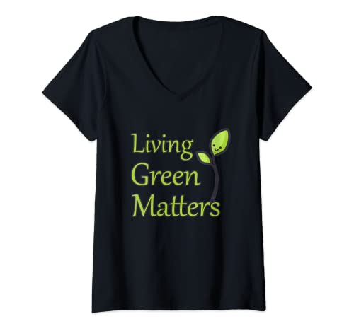 Living Green Matters V-Neck Tee by Lifestylenaire
