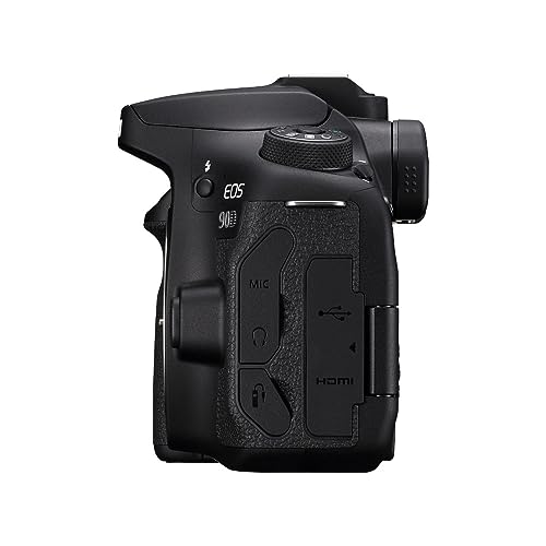 Canon DSLR Camera [EOS 90D] with Built-in Wi-Fi, Bluetooth, DIGIC 8 Image Processor, 4K Video, Dual Pixel CMOS AF, and 3.0 Inch Vari-Angle Touch LCD Screen, [Body Only], Black