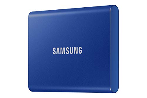 SAMSUNG T7 Portable SSD 500GB - Up to 1050MB/s - USB 3.2 External Solid State Drive, Blue (MU-PC500H/AM)