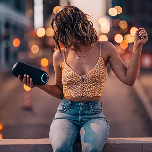 LG XBOOM Go Portable Bluetooth Speaker PL7 - LED Lighting and up to 24-Hour Battery, Black