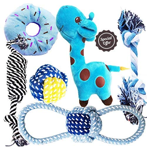 BUIBIIU Dog Toys Small Dog Chew Toys Dog Teething Toys Squeaky Toys Chihuahua Pomeranian Corgi and PoodlesToys 6 PCS