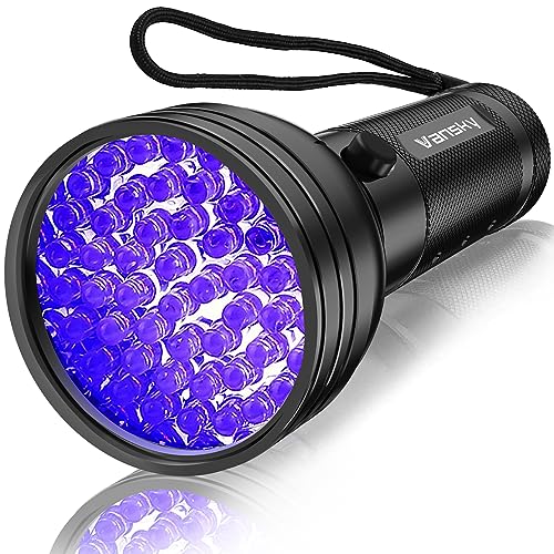 Vansky UV Flashlight Black Light, 51 LED Blacklight Pet Urine Detector for Dog/Cat Urine, Dry Stains, Bed Bug, Matching with Pet Odor Eliminator