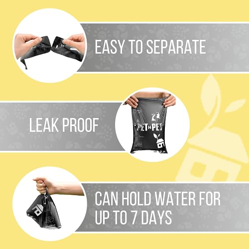 PET N PET Dog Poop Bag USDA Certified 38% Biobased Poop Bags 1080 Counts 60 Rolls 9x13 Inches Dog Bags for Poop