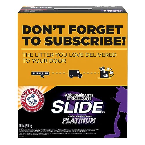 Arm & Hammer SLIDE Platinum Multi-Cat Easy Clean-Up Clumping Cat Litter, 14 Days of Odor Control 18 lb