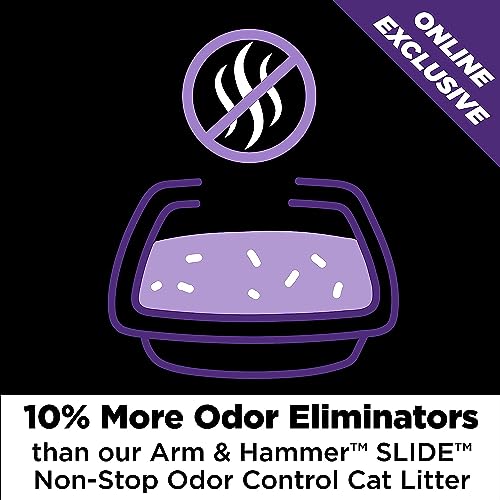 Arm & Hammer SLIDE Platinum Multi-Cat Easy Clean-Up Clumping Cat Litter, 14 Days of Odor Control 18 lb
