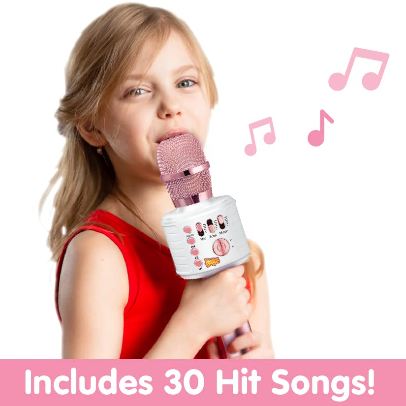 Motown Magic, Bluetooth Karaoke Microphone | Includes 30 Famous Songs |Kids Karaoke Microphone | Birthday Gift for Boys and Girls Ages 3 4 5 6 7 8+