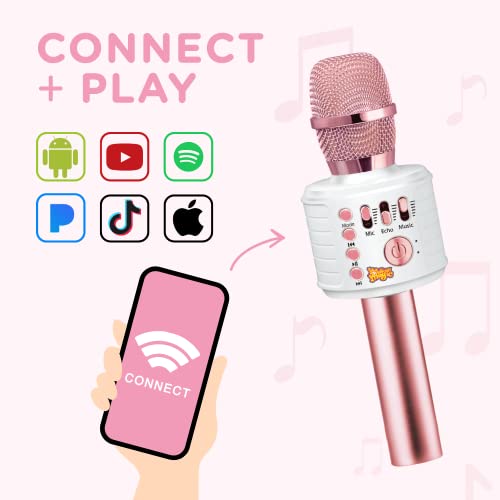 Motown Magic, Bluetooth Karaoke Microphone | Includes 30 Famous Songs |Kids Karaoke Microphone | Birthday Gift for Boys and Girls Ages 3 4 5 6 7 8+