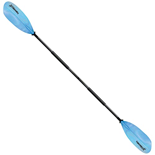 SeaSense XTreme 2 Kayak Paddle, Blue-White, 84” - Fiberglass Reinforced Nylon Blades, 2-Piece Construction - Great for Sport, Sea, Whitewater, Recreational & Fishing Kayaking