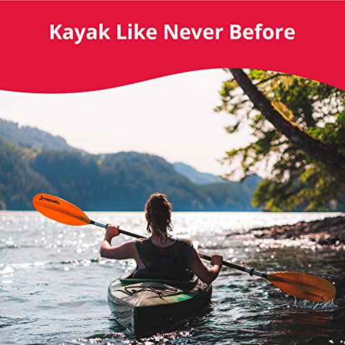 SeaSense XTreme 2 Kayak Paddle, Blue-White, 84” - Fiberglass Reinforced Nylon Blades, 2-Piece Construction - Great for Sport, Sea, Whitewater, Recreational & Fishing Kayaking