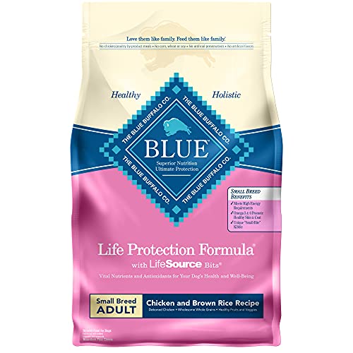 Blue Buffalo Life Protection Formula Natural Adult Small Breed Dry Dog Food, Chicken and Brown Rice 6-lb