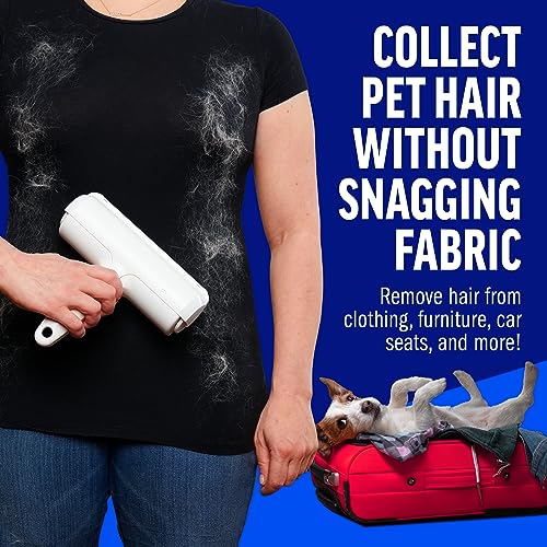 ChomChom Pet Hair Remover - Reusable Cat and Dog Hair Remover for Furniture, Couch, Carpet, Car Seats or Bedding - Portable, Multi-Surface Lint Roller and Fur Removal Tool