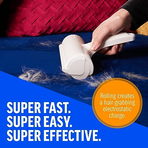 ChomChom Pet Hair Remover - Reusable Cat and Dog Hair Remover for Furniture, Couch, Carpet, Car Seats or Bedding - Portable, Multi-Surface Lint Roller and Fur Removal Tool